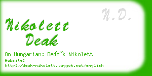 nikolett deak business card
